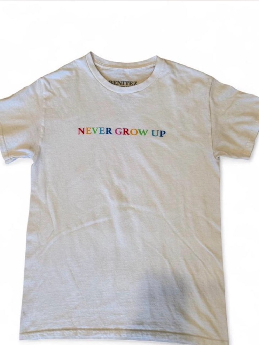Kids White 'Never Grow Up' Graphic Tee